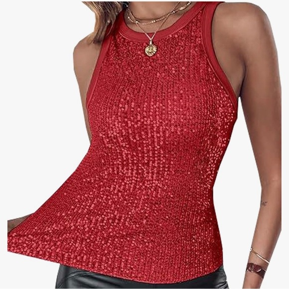 Sparkling Red Kids Tank Top - Picture 2 of 3